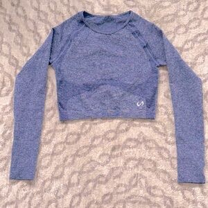 NEW | TLF Blue Long Sleeve Crop Top